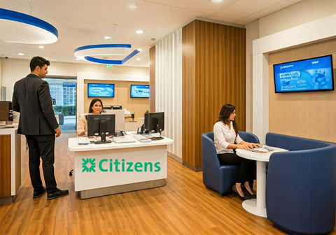 Citizens Bank profile - inside the branch office